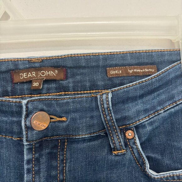 Dear John Gisele Skinny Jeans Size 30 (Fit Like 31) High Rise - Picture 3 of 7